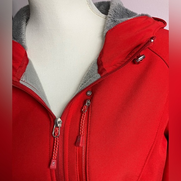Women’s Ski/Cold Weather Coat/Jacket, Medium, Red/Gray, by Zeroxposur - Picture 7 of 8